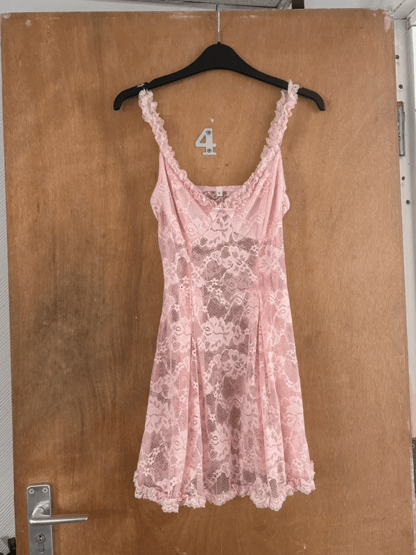 Pink Lace Mini Dress